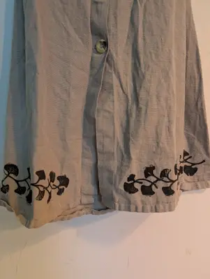 Salt//Mud Gingko Leaf Green Dress — view 3