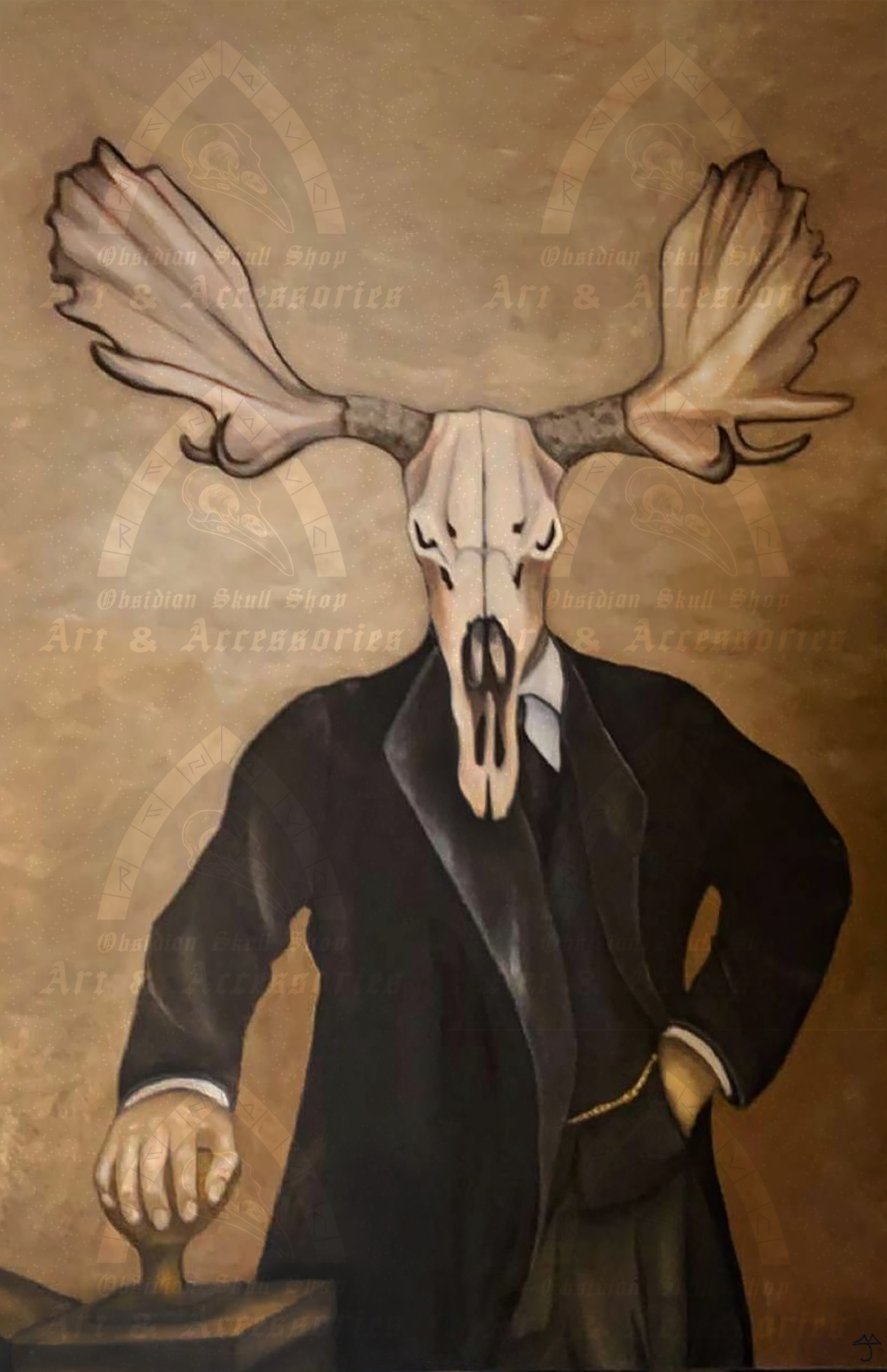 The Bull Moose 11 x 17 Art Print — Belmont Batcave