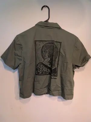Salt//Mud Flower Child Embroidered Collared Shirt — view 2