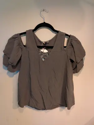 Salt//Mud Logo Off Shoulder Blouse — view 2