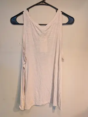 Salt//Mud Great Horned Owl White Tank — view 2
