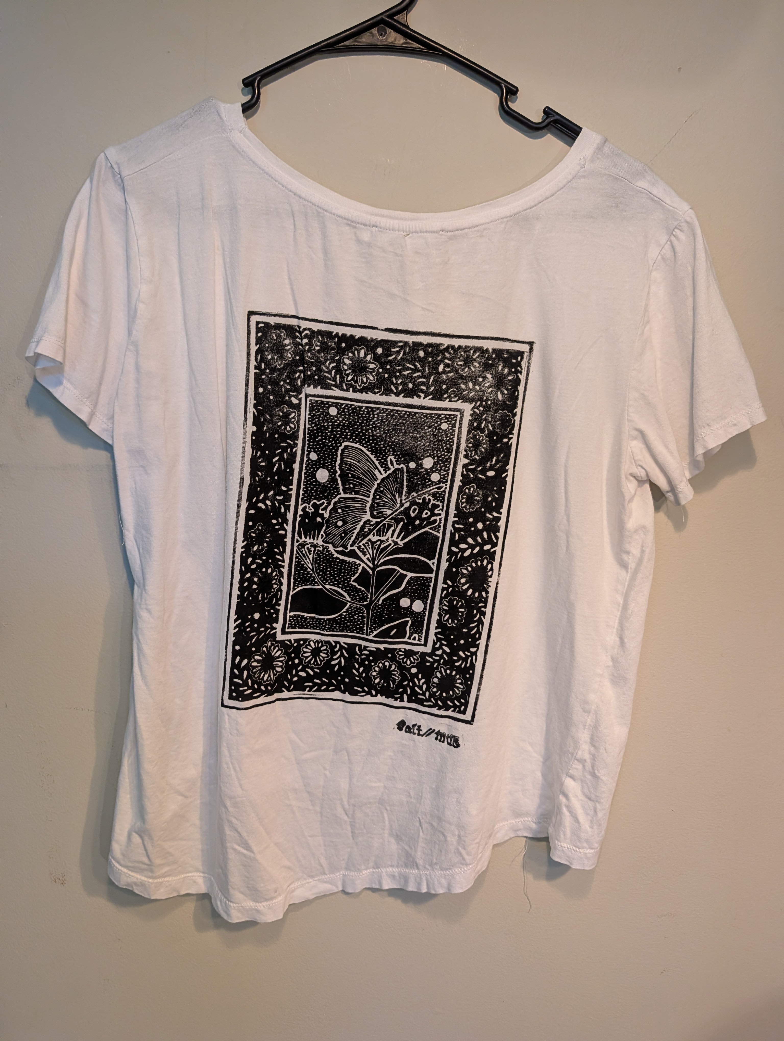 Salt//Mud Swallowtail White Tshirt — Belmont Batcave