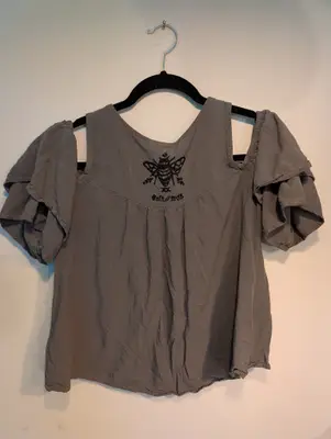 Salt//Mud Logo Off Shoulder Blouse — view 1