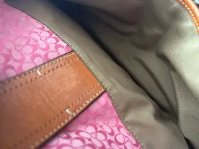 Coach Vintage F10926 Soho Y2K Pink Signature C Canvas Leather Shoulder Bag — view 3