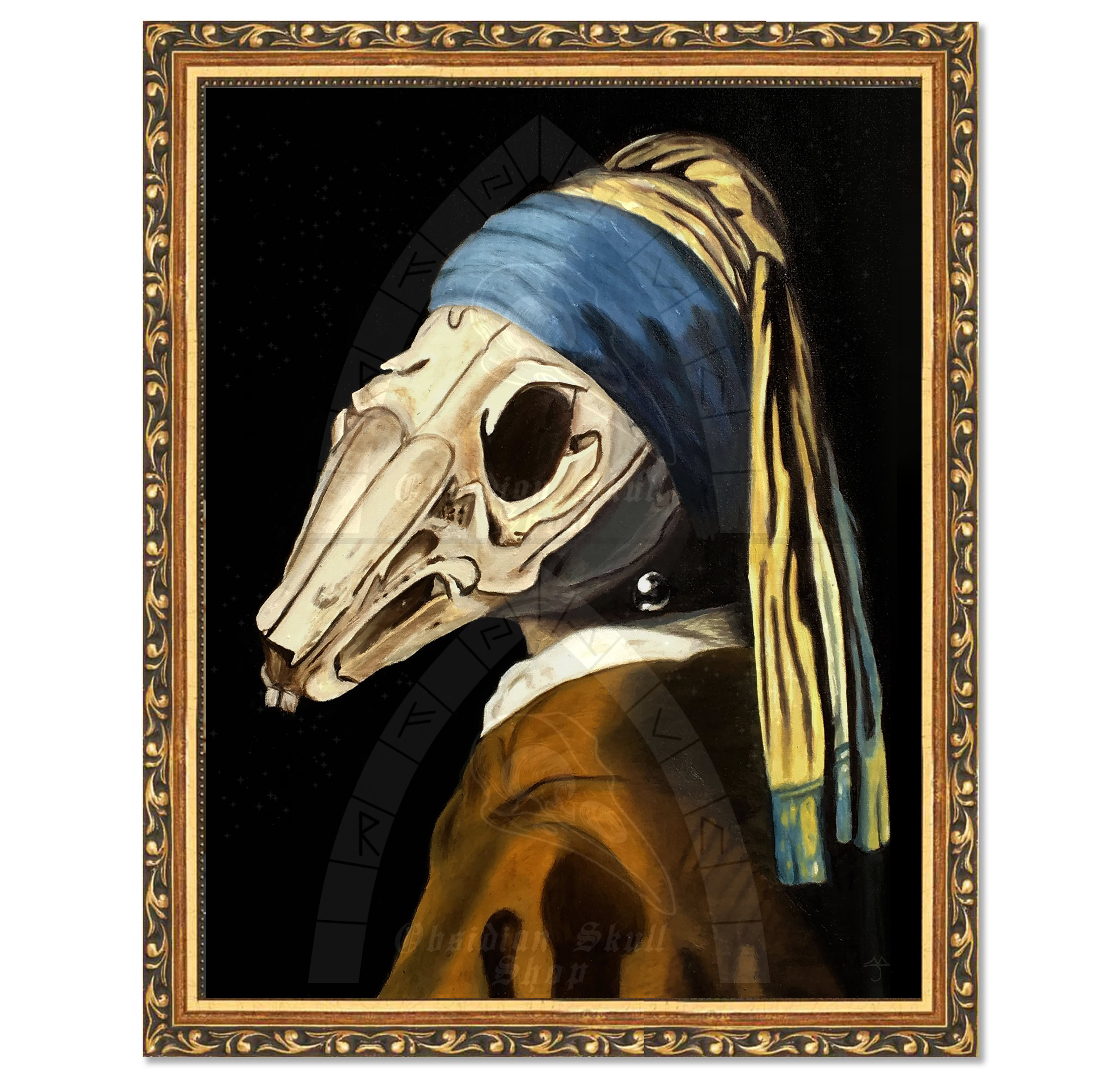 Skull With A Pearl 11 x 14 Art Print — Belmont Batcave