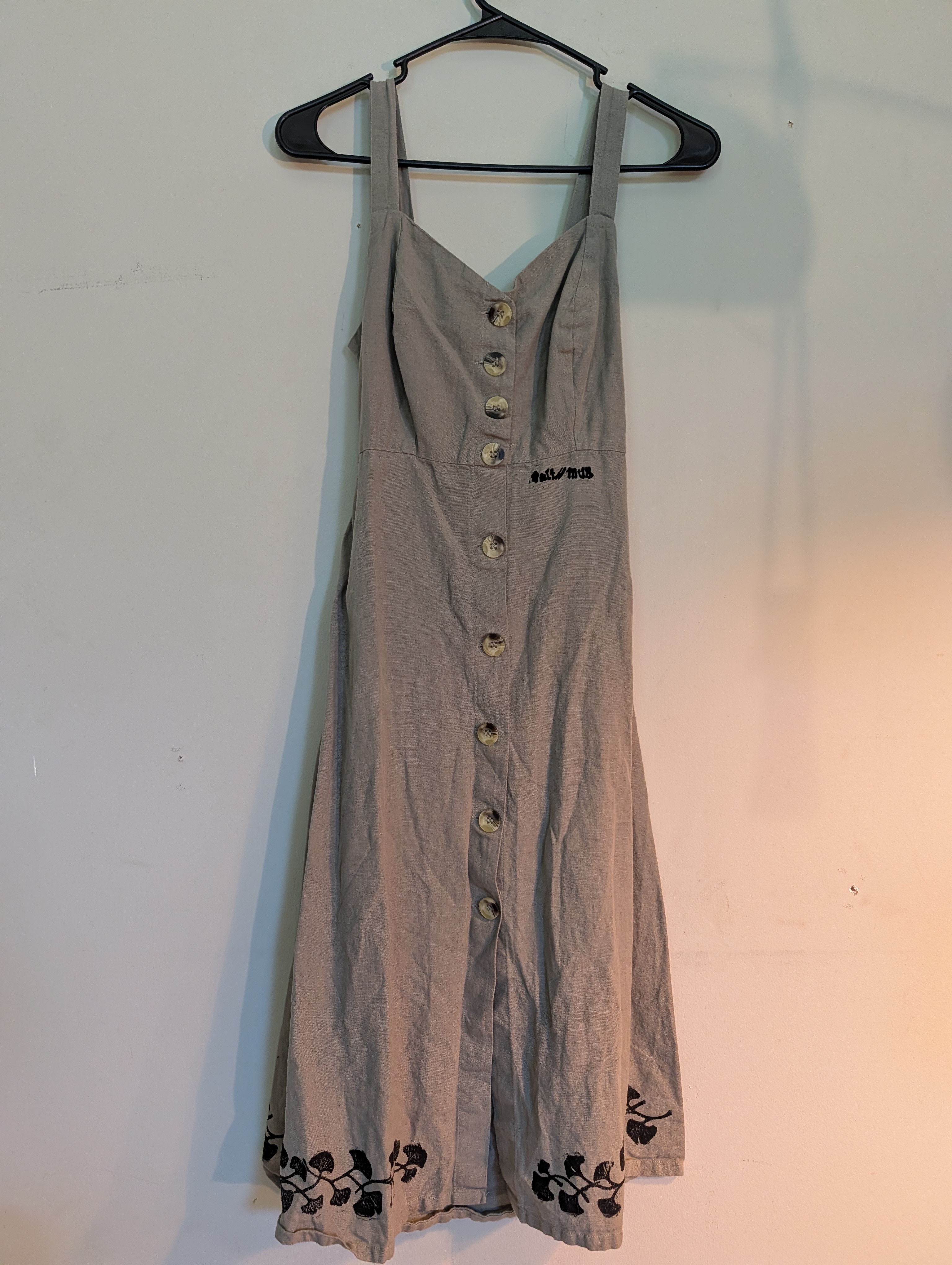 Salt//Mud Gingko Leaf Green Dress — Belmont Batcave