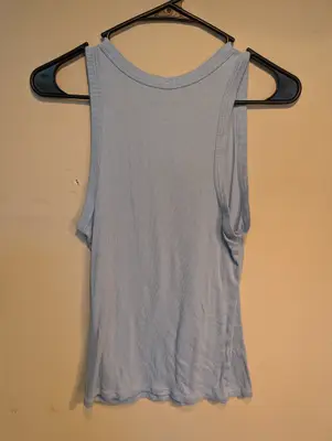 Salt//Mud Great Horned Owl Blue Tank — view 2
