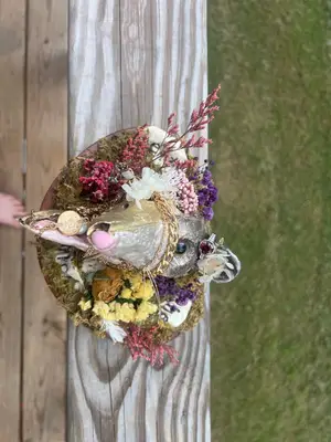 “Eat the rich” possum skull display — view 1