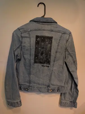 Salt//Mud Great Horned Owl Jean Jacket — view 1