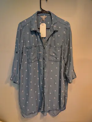 Salt//Mud Mother & Flower Child Polka Dot Buttonup — view 2
