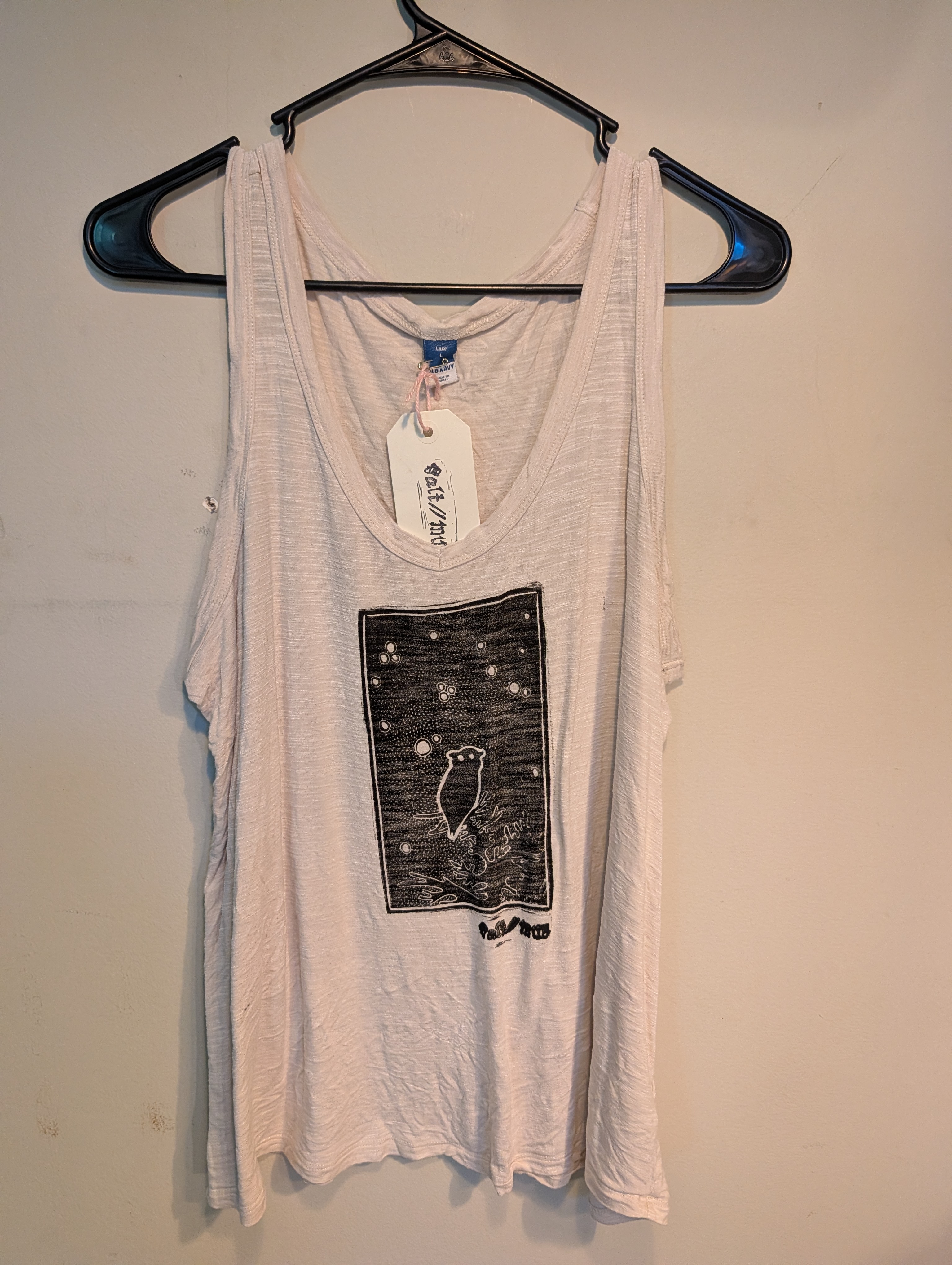 Salt//Mud Great Horned Owl White Tank — Belmont Batcave